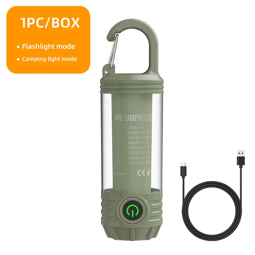 Multi Functional Outdoor LED Camping Lights Rechargeable Flashlights