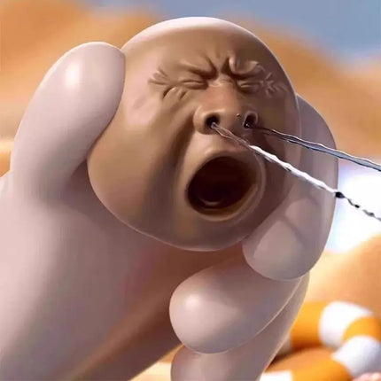Creative Facial Yawning Water Spray Toy Funny Ornament Pinching