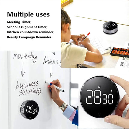 Magnetic Kitchen Timer Digital Timer Manual Countdown Alarm Clock