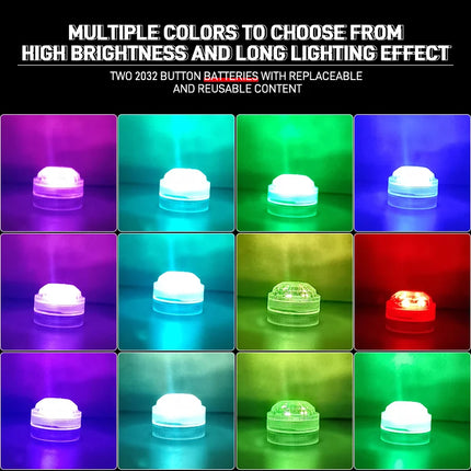 1Set Remote Control Car LED Interior Ambient Light - Colorful Adhesive