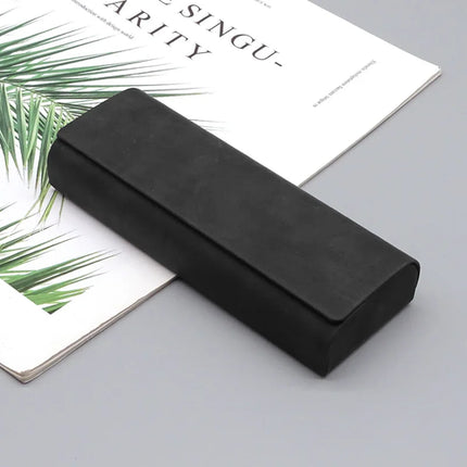 Hard-shell Spectacle Case Men Women Glasses Case PU Leather Portable