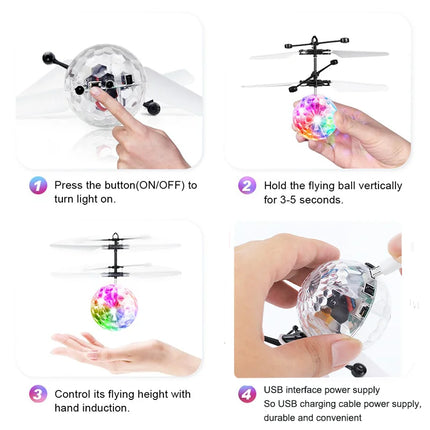 Unique Toy Gesture-controlled Colorful Luminous Crystal Ball Pendant