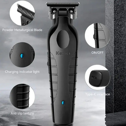 Kemei  Men's Cordless Hair Clipper USB Rechargeable Electric Hair