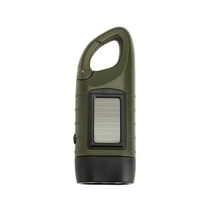 Portable LED Flashlight Tent Light Hand Crank Dynamo Solar Power Torch