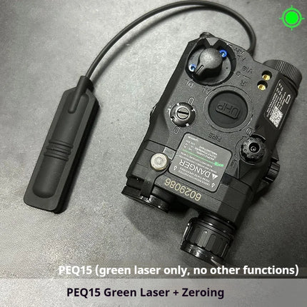Tactical Airsoft PEQ-15 PEQ15 LA5C Red Dot Green Blue IR Fill Light
