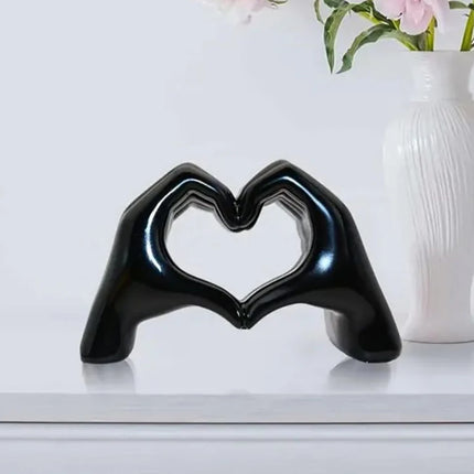 Resin Love Gesture Sculpture Desktop Decoration Sculpture Doll Nordic