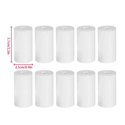 10Rolls 57x25 MM Thermal Paper White Children Camera Instant Print