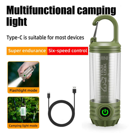 Multi Functional Outdoor LED Camping Lights Rechargeable Flashlights