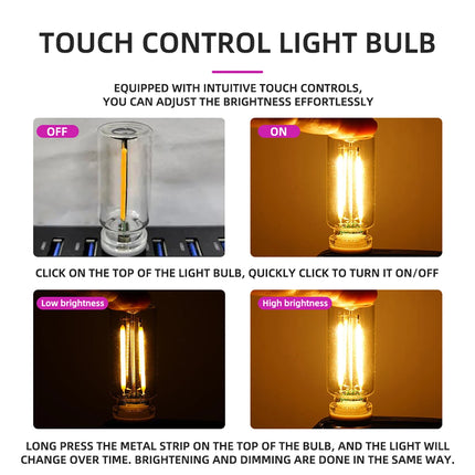 Retro USB Filament Touch Control Dimming Bulb  LED 5V Auto Interior