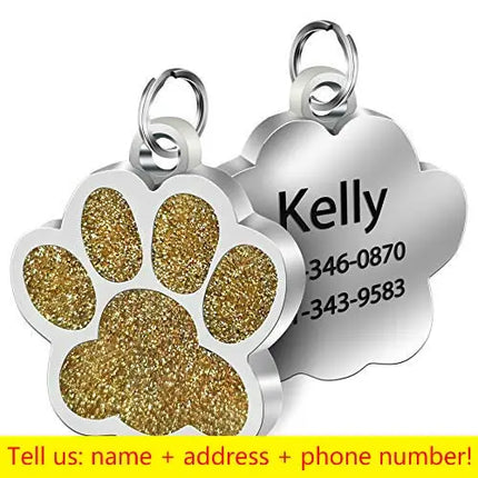 Personalized Dog Cat CustomTags Engraved Puppy Pet ID Name Collar  Tag