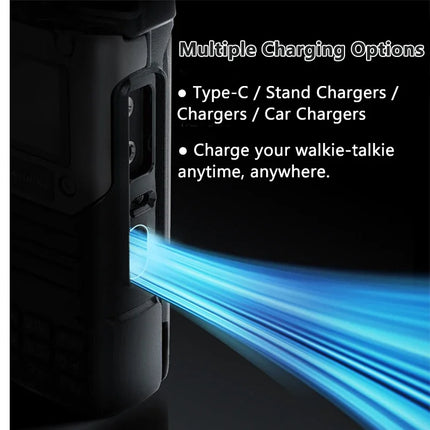 Quansheng UV-K6 Walkie Talkie 5W Air Band Radio Type C Charge UHF VHF