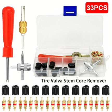 Car Bicycle Slotted Handle Tire Valve Stem Core Remover Screwdriver