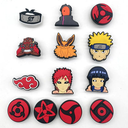 20PCS Shoe Decoration Kakashi Itachi Anime Shoe Charms Garden Shoe
