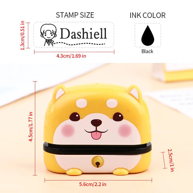 Personalized Children Name Stamp - Engraved Waterproof Seal for