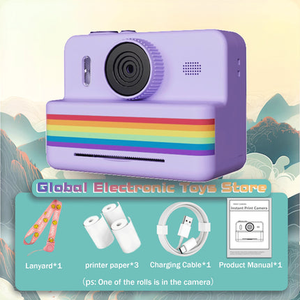 2.8 Inch Large Screen Instant Print Camera, HD Digital Video Camera