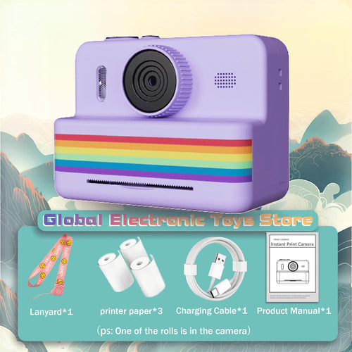 2.8 Inch Large Screen Instant Print Camera, HD Digital Video Camera