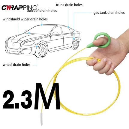 2.3m Car Sewer Unclogger Cleaning Brush Car Sunroof Long Hose Drain