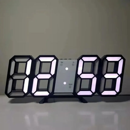 3D Mini Clock LED Digital Wall Clock Desk Clock Electronic Alarm Clock