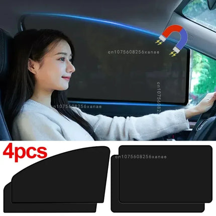 Magnetic Car Window Sunshade Cover Summer UV Protection Car Side Front