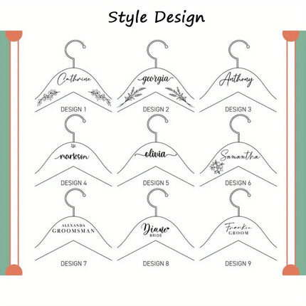 1pc Custom Engraved Name Wooden Clothes Hanger Personalized Name