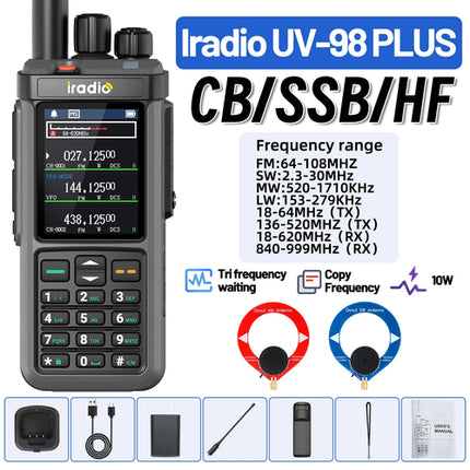 Iradio UV-98 PLUS Multi Band 10W FM AM SSB HF Cross Band Repeater