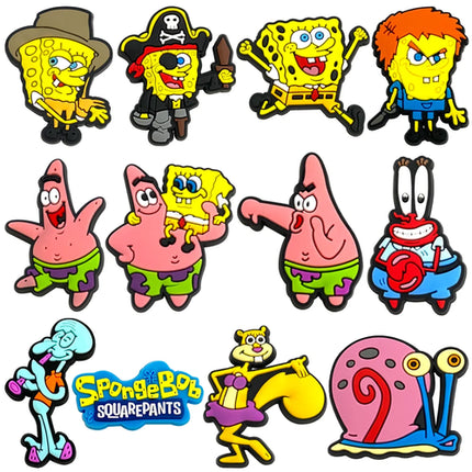 20pcs/set Shoe Charms DIY Spongebob Accessories For PVC Decorations