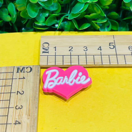 17PCS Cartoon Miniso Disney Barbie Girl Car Coat Bow Lips PVC Shoe