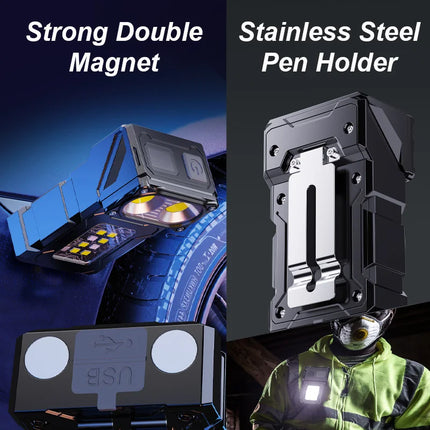 Multifunctional COB Flashlight Ajustable Angle LED Outdoor Torch