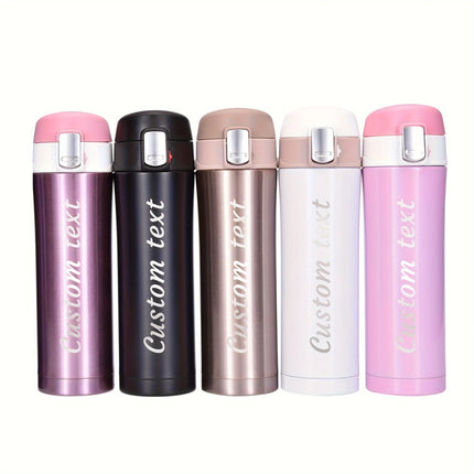 Personalized Laser Engraved Name Insulated Bottle with Lock Lid