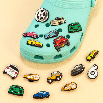 1-20pcs Car Shoe Charms Cool Vehicle Shoe Accessories Cartoon