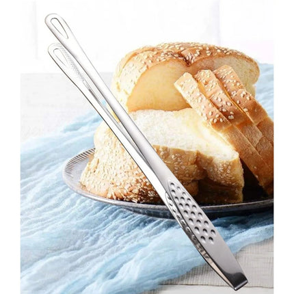 JJYY 304 Stainless Steel Food Tongs Long Handle Non-Slip Barbecue