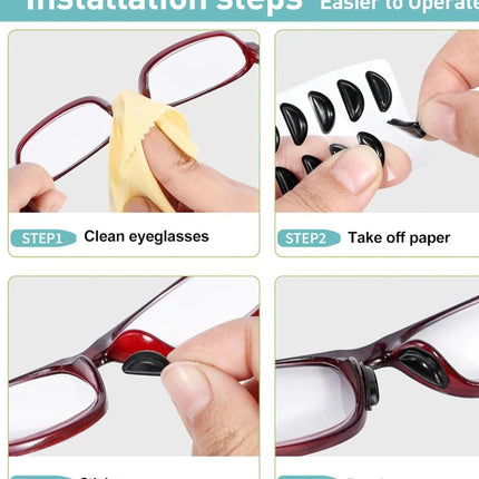 5pairs Eyeglasses Anti Slip Nose Pads Soft Silicone Adhesive Glasses