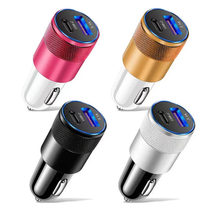 66W USB Car Charger Type C Fast Charging Phone Adapter For Xiaomi