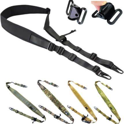 Tactical Quick Release Sling Strap Airsoft 2 Points Adjustable Rifle
