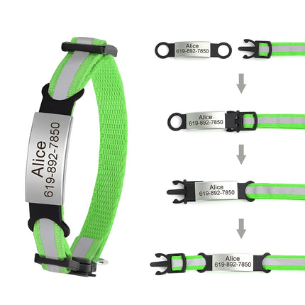 Customized Cat Collar Reflective Cat Collar Free Engraved Puppy Kitten