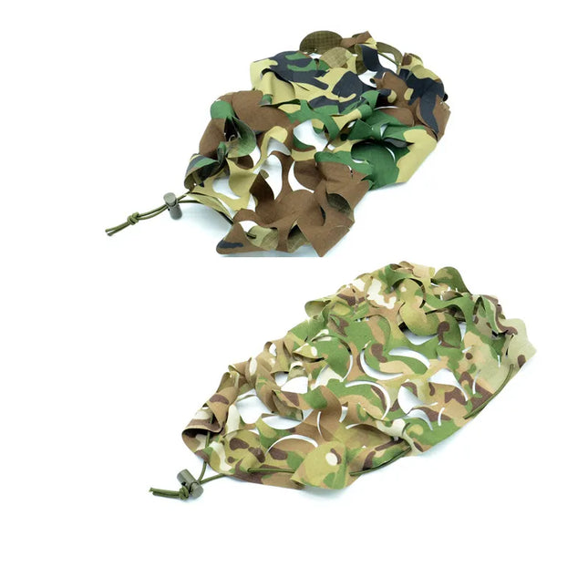 3D Camo Net Airsoft Helmet Cover Laser Cut Nylon Drawstring Helmet