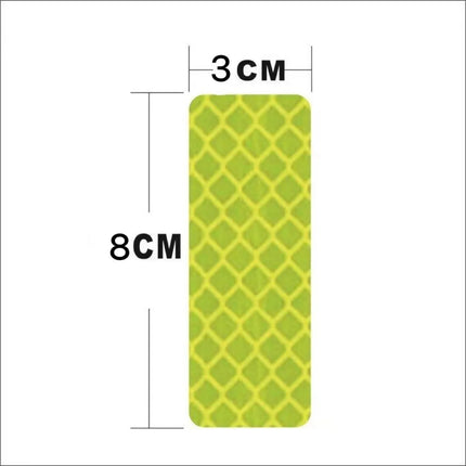 10PCS 3*8CM Car Reflector Safety Strip Stickers Auto Bumper bodywork