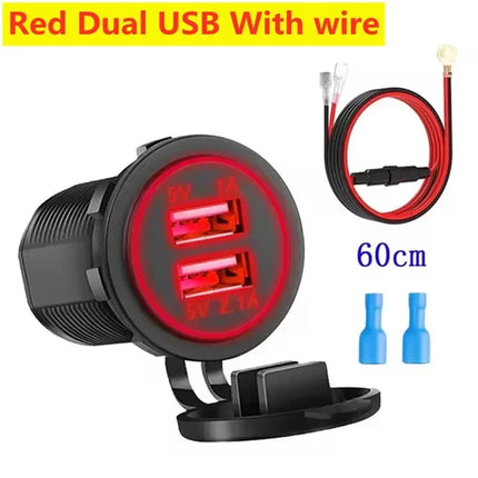 Universal  Car Charger Fast Charging Motorcycle Car Cigarette Lighter