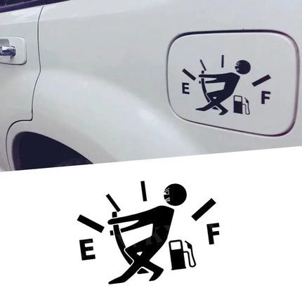 1PCS Car Pull Fuel Tank Stickers Funny Car Waterproof Stickers Pull