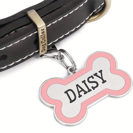 1PC Custom Engraved Name Dog Tag for Pets Personalized Zinc Alloy