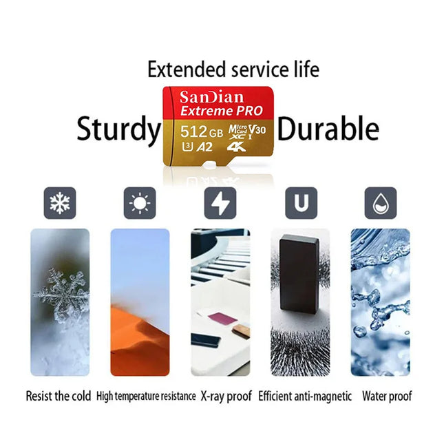 Original 2TB 1TB SanDian Ultra Card SD/TF Flash Memory Card 256/512GB