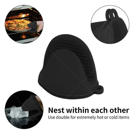 2PCS Oven Mitts Silicone Oven Glove Heat Resistant Pinch Mitts Anti