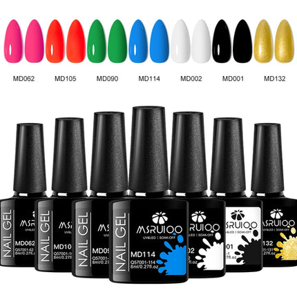 7pc Nail Gel Polish Set DIY Nail Art Design All For Decoration Soak