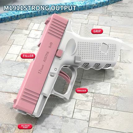 Summer Mini Water Gun Non Electric Pistol High-pressure Full Automatic