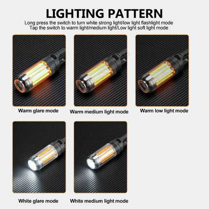 LED Rechargeable Flashlight Camping Lantern 5 Modes Super Bright