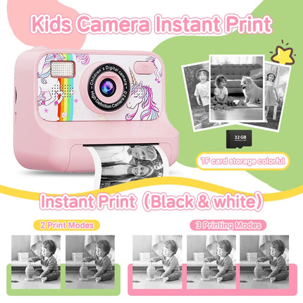 Christmas Gift 4000W Dual Lens Kids Camera 2.4inch 16X Zoom Instant