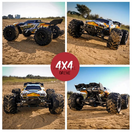 ZWN 1:16 70KM/H 4WD RC Car With LED Headlight Remote Control Cars High