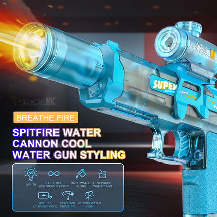 New Electric Water Gun With light Sprays Flame Effect Continuously