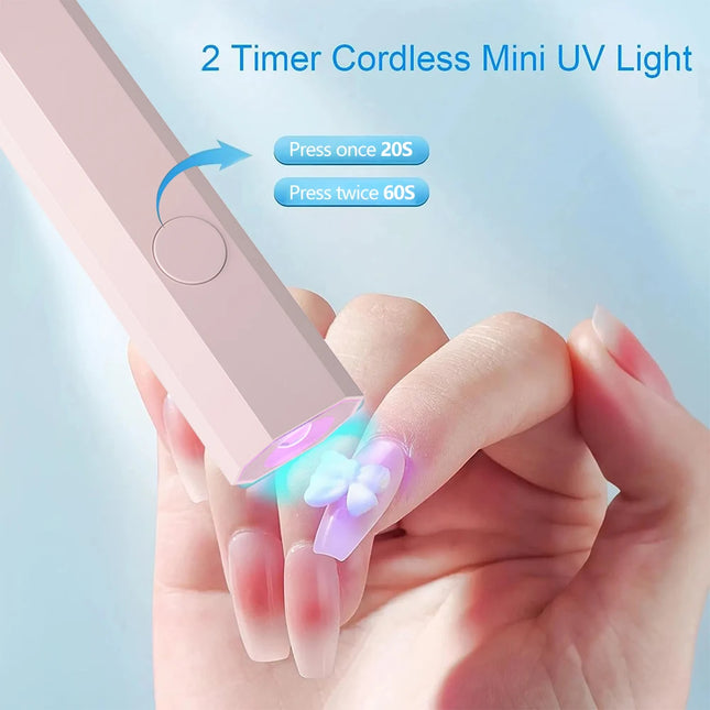 YIKOOLIN Mini 3W UV/LED Light for Nails With LED Display Small