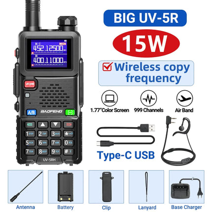 Baofeng UV 5RH 10W Air Band Walkie Talkie Long Range Wirless Copy